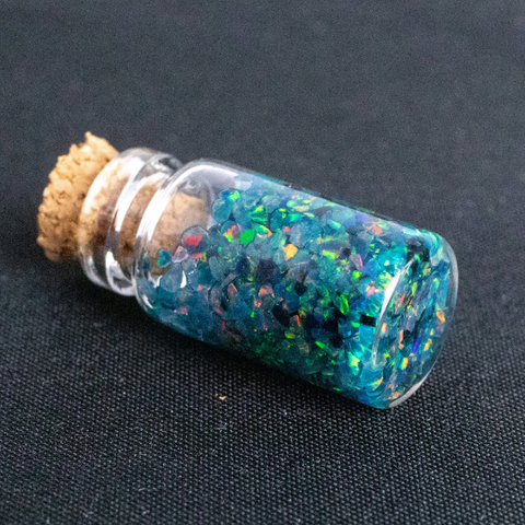 Space Titanium Crushed Opal Mini Vial