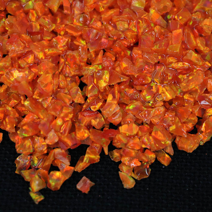 Tangerine Crushed Opal - The Opal Dealer