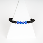 Twilight Opalescence & Lava Stone Beaded Bracelet