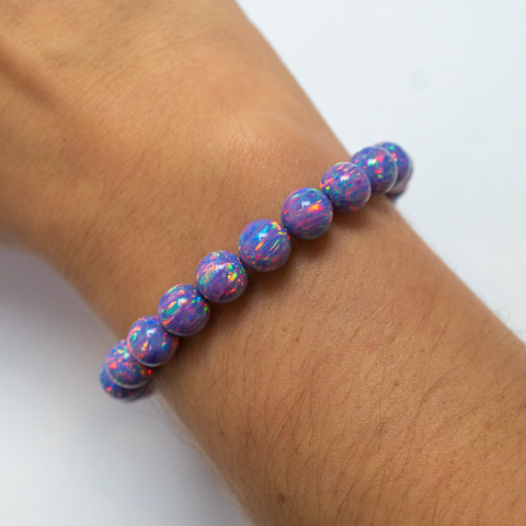 Ultra Violet Opal Beaded Bracelet - New Design