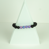 Ultra Violet Opal & Lava Stone Beaded Bracelet