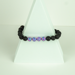 Ultra Violet Opal & Lava Stone Beaded Bracelet