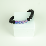 Ultra Violet Opal & Lava Stone Beaded Bracelet