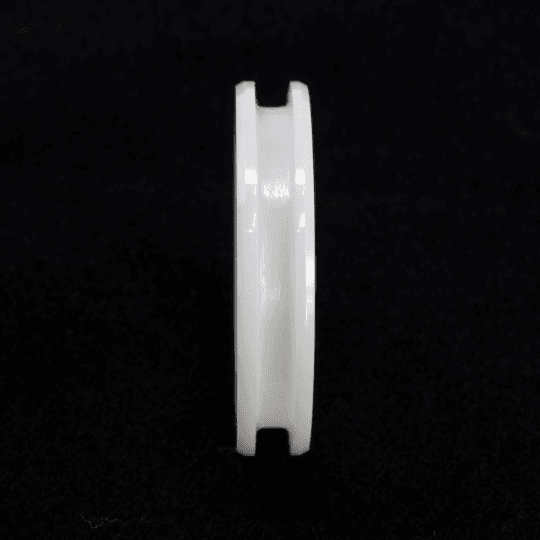 White Ceramic Ring Blank 4mm Wide 2mm Channel - The Opal Dealer