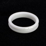 White Ceramic Ring Blank 4mm Wide 2mm Channel