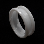 White Ceramic Ring Blank 8mm Wide 4mm Channel