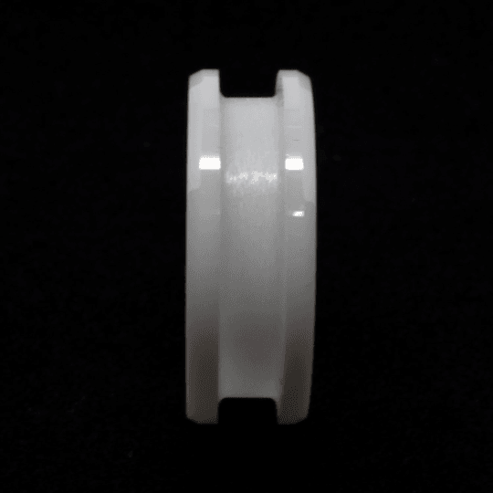 White Ceramic Ring Blank 8mm Wide 4mm Channel - The Opal Dealer