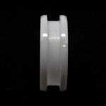 White Ceramic Ring Blank 8mm Wide 4mm Channel