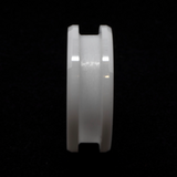 White Ceramic Ring Blank 8mm Wide 4mm Channel