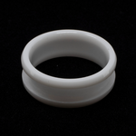 White Ceramic Ring Blank 8mm Wide 4mm Channel