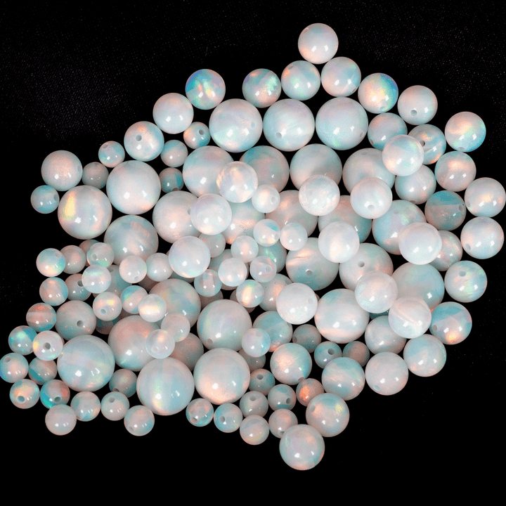 White Rainbow Opalescence Craft Beads - The Opal Dealer