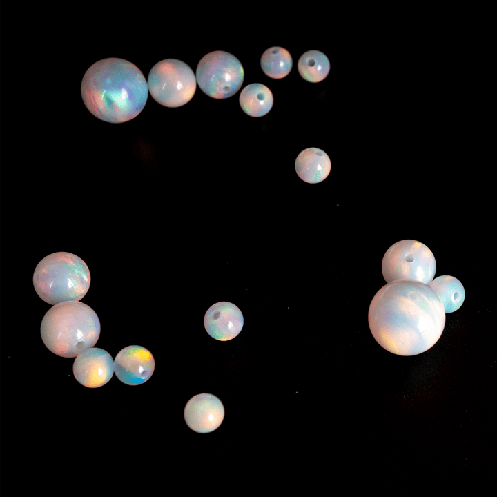White Rainbow Opalescence Craft Beads - The Opal Dealer