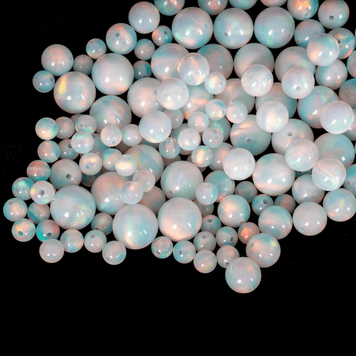 White Rainbow Opalescence Craft Beads - The Opal Dealer