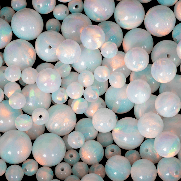 White Rainbow Opalescence Craft Beads - The Opal Dealer