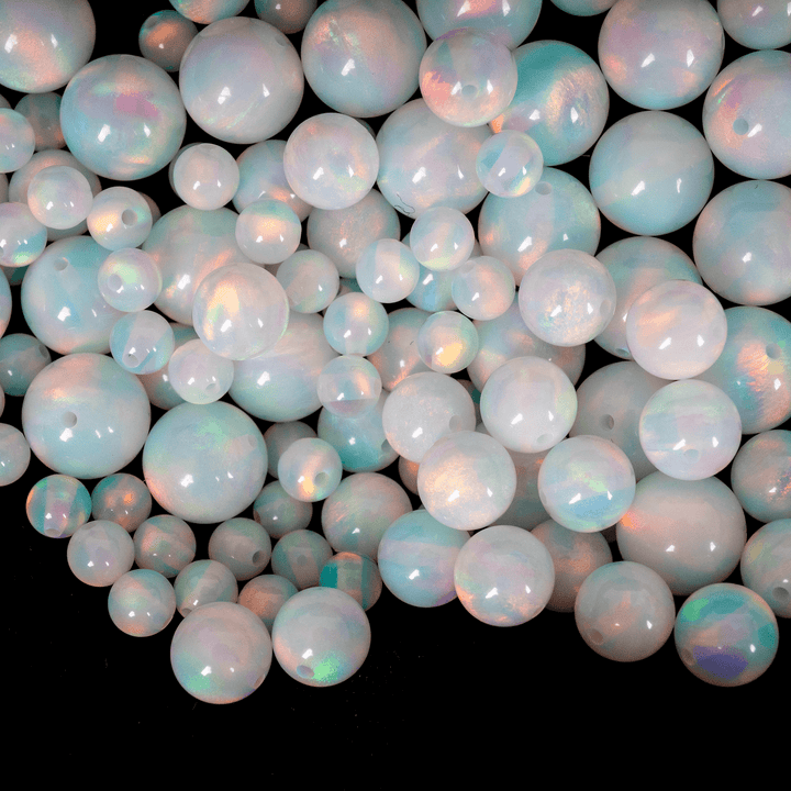 White Rainbow Opalescence Craft Beads - The Opal Dealer