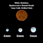 White Rainbow Opalescence Craft Beads