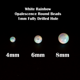 White Rainbow Opalescence Craft Beads