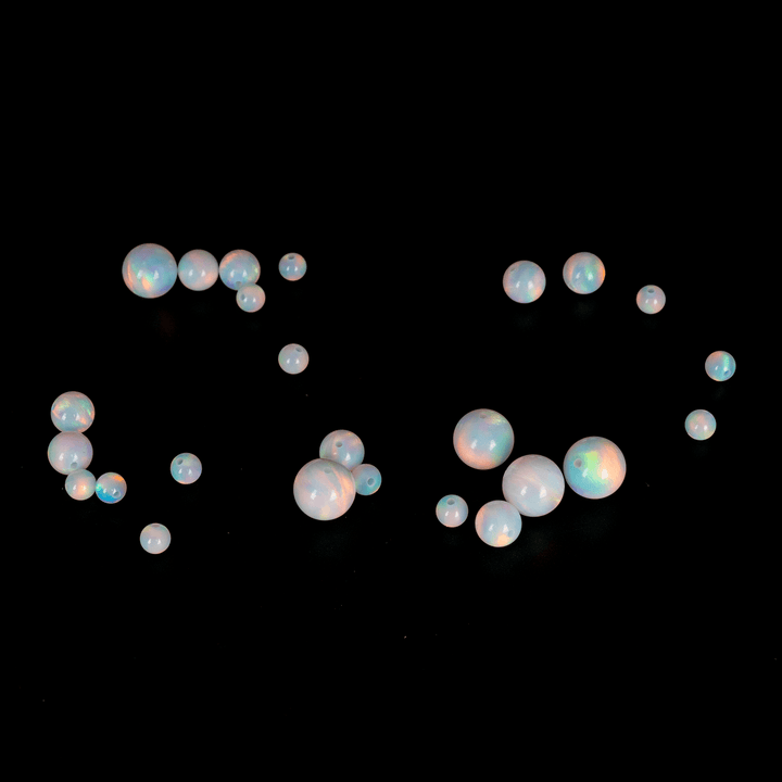 White Rainbow Opalescence Craft Beads - The Opal Dealer
