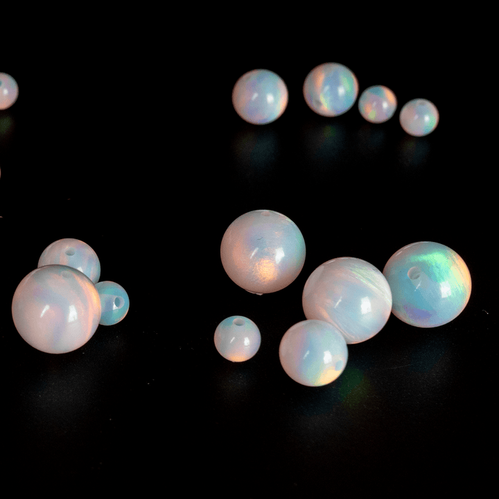 White Rainbow Opalescence Craft Beads - The Opal Dealer