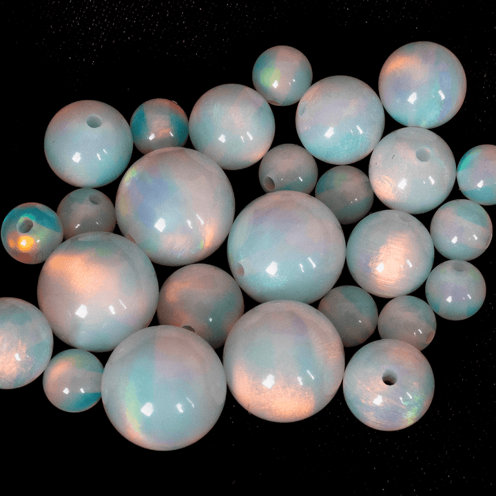 White Rainbow Opalescence Craft Beads - The Opal Dealer