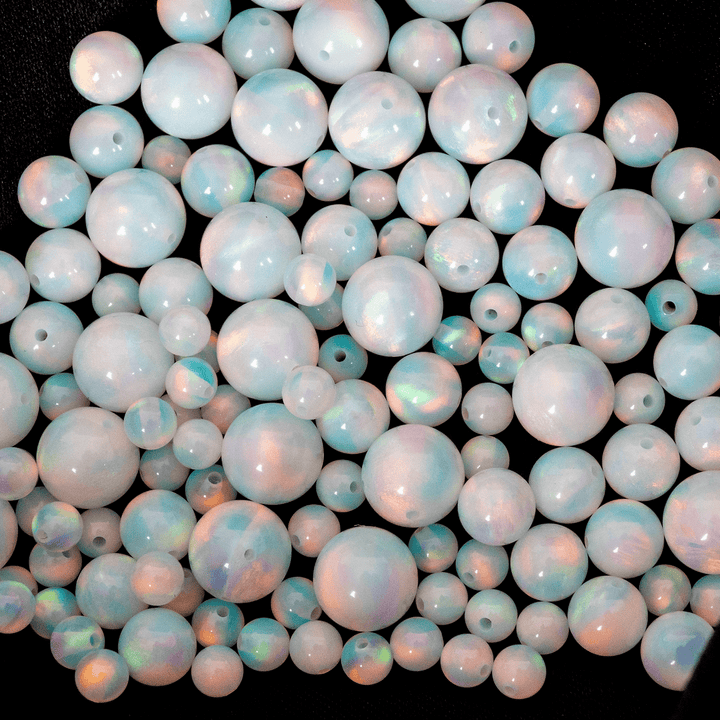 White Rainbow Opalescence Craft Beads - The Opal Dealer