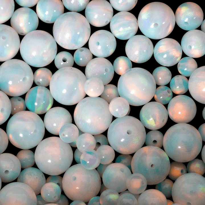 White Rainbow Opalescence Craft Beads - The Opal Dealer