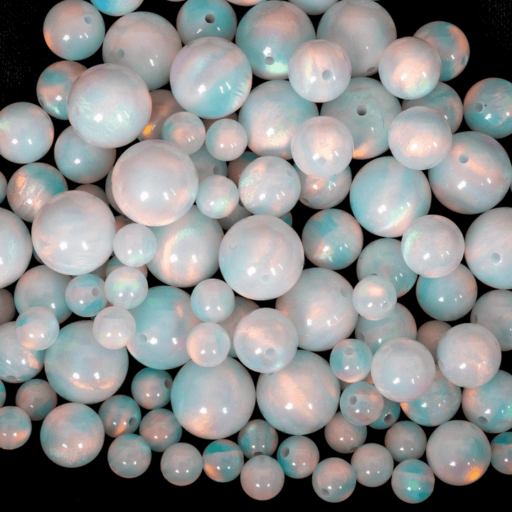 White Rainbow Opalescence Craft Beads - The Opal Dealer