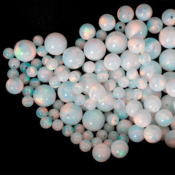 White Rainbow Opalescence Craft Beads - The Opal Dealer
