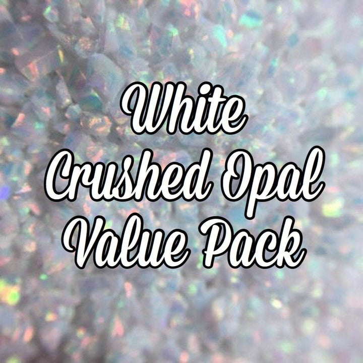 All White Crushed Opal Value Pack - 2 Grams Total - The Opal Dealer